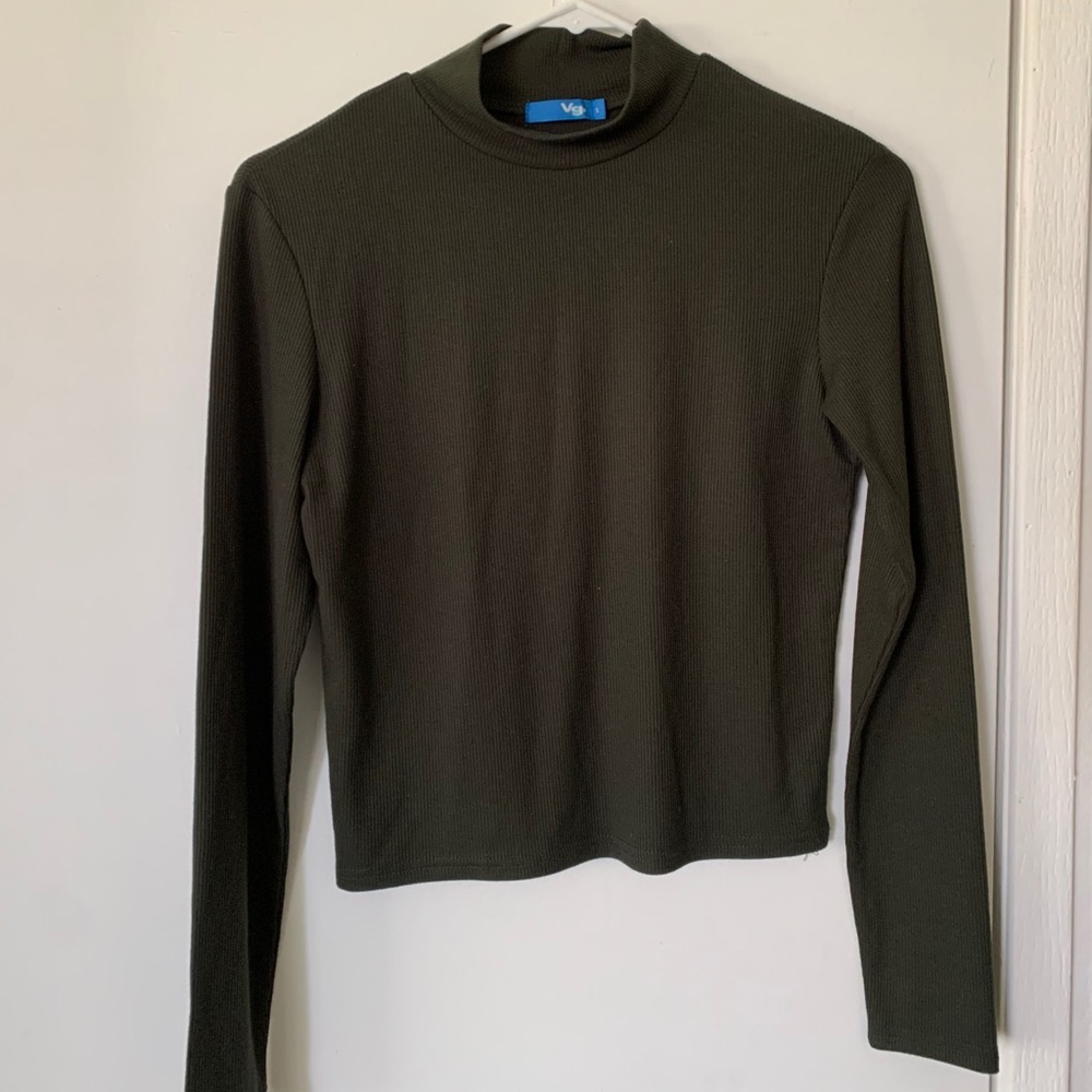 Dark green turtleneck
